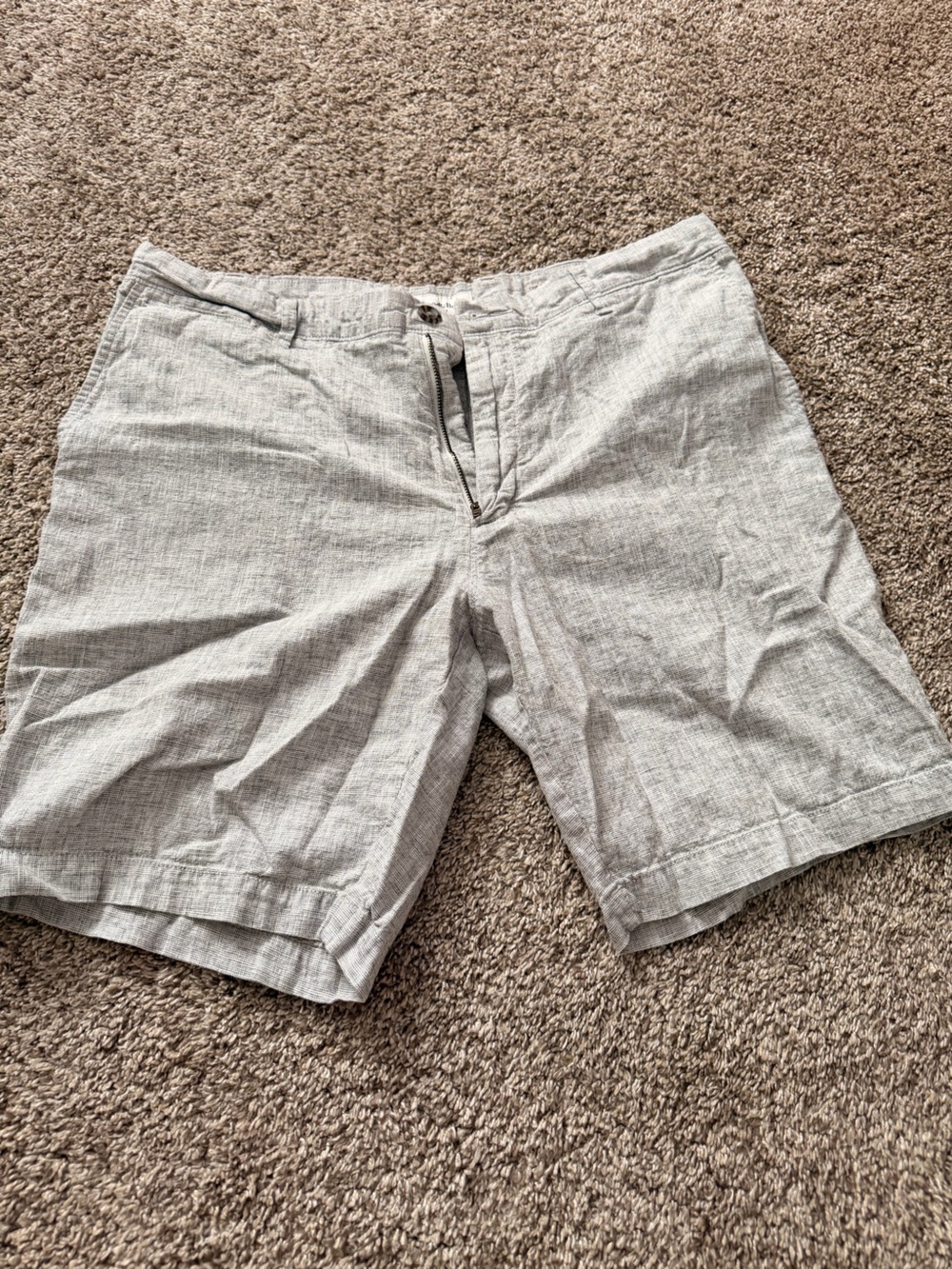 Goodfellow & Co Light Gray Linen-Blend Men's Chino Shorts